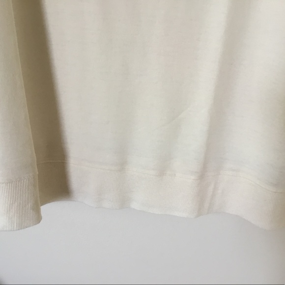 Ivory Cream Free People Cozy lounge sweatshirt NWT - Picture 3 of 6